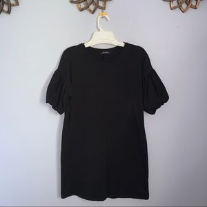 Zara puff sleeve black dress